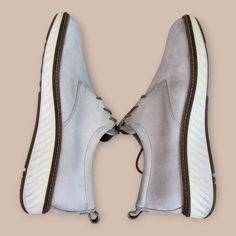 ECCO ST.1 Hybrid Leather Oxford Laced Up Dress Shoes Mens Size 10 Light Gray - Picture 6 of 12